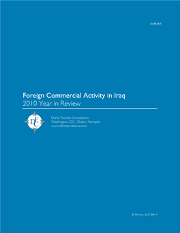Foreign Commercial Activity in Iraq 2010 Year in Review