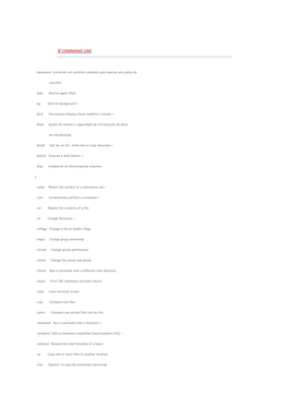 X Command Line