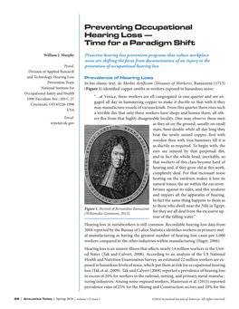 Preventing Occupational Hearing Loss — Time for a Paradigm Shift