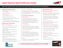 Rapid! Paycard Quick Reference Guide ®