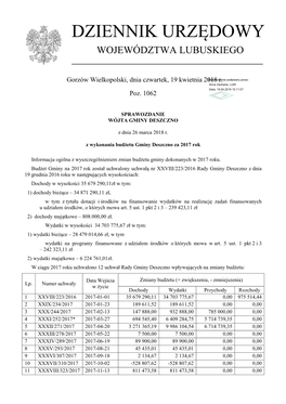 Sprawozdanie Z Dnia 26 Marca 2018 R