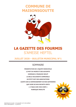 Commune De Maisonsgoutte La Gazette Des Fourmis S