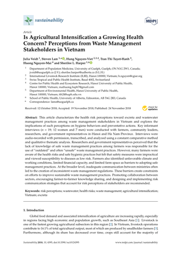 Perceptions from Waste Management Stakeholders in Vietnam