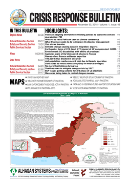 Crisis Response Bulletin Page 1-16