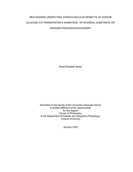 Mechanisms Underlying Cardiovascular Benefits of Sodium Glucose Co-Transporter-2 Inhibitors