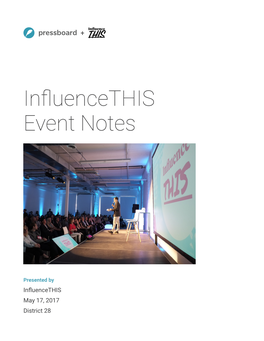 Influencethis Event Notes