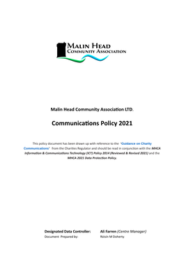 Communications Policy 2021