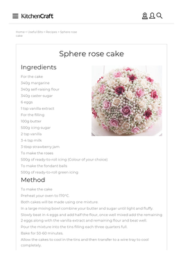 Sphere Rose Cake