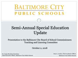 Special Education Update