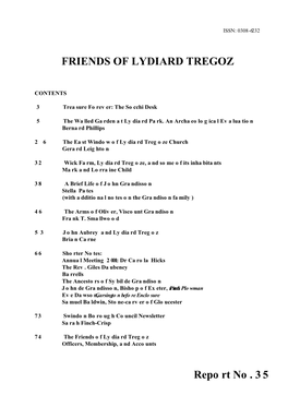 FRIENDS of LYDIARD TREGOZ Report No. 35