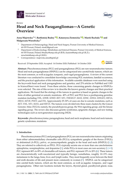 Head and Neck Paragangliomas—A Genetic Overview