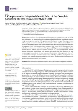 A Comprehensive Integrated Genetic Map of the Complete Karyotype of Solea Senegalensis (Kaup 1858)