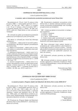 Na Podstawie Art. 18 Ust. 2 Pkt 15 Ustawy Z Dnia 8 Marca 1990 R. O Samorządzie Gminnym