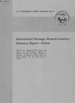 International Strategic Minerals Inventory Summary Report-Nickel