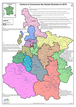 Cantons Et Communes Des Hautes-Pyrénées En 2015 ± 2015