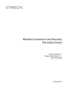 Maritime Commerce and Security: the Indian Ocean