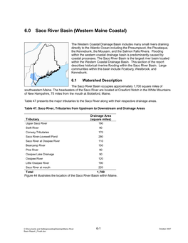 6.0 Saco River Basin (Western Maine Coastal)