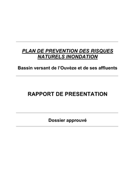 Rapport De Presentation