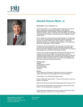 Donald Chance Mark, Jr