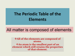 The Periodic Table of the Elements