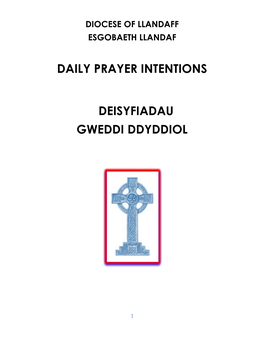 Daily Prayer Intentions Deisyfiadau Gweddi Ddyddiol