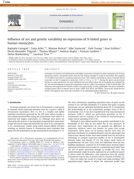 Influence of Sex and Genetic Variability on Expression of X-Linked Genes In