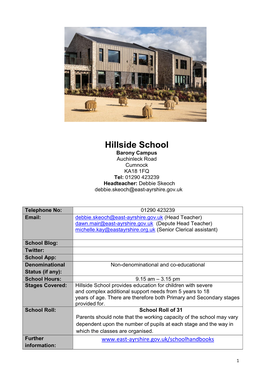 Hillside School Handbook