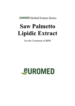 Saw Palmetto Lipidic Extract