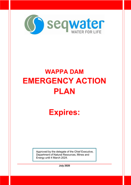 Wappa Dam Emergency Action Plan