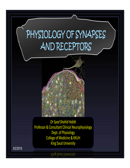 Physiology of Synapses and Receptors
