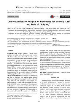 Korean Journal of Environmental Agriculture