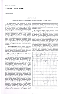 Notes on African Plants