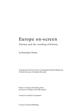 Europe On-Screen Cinema and the Teaching of History