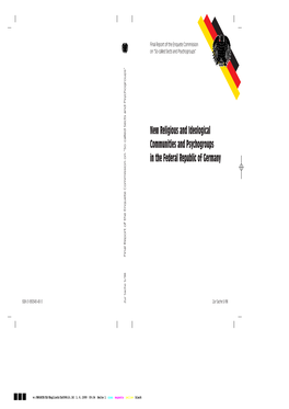 New Religious and Ideological Communities and Psychogroups in the Federal Republic of Germany