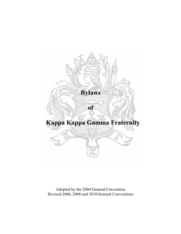 Bylaws of Kappa Kappa Gamma Fraternity