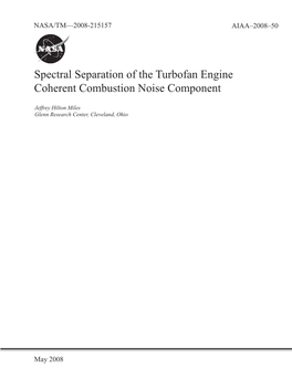 Spectral Separation of the Turbofan Engine Coherent Combustion Noise Component