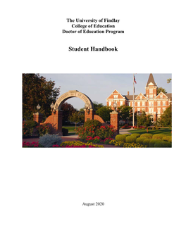 Doctorate of Education Program Student Handbook