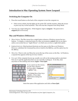 Introduction to Mac OS X Snow Leopard