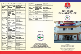 Nri Wing Punjab Police