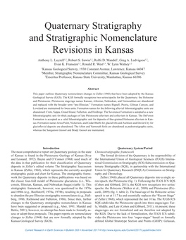 Quaternary Stratigraphy and Stratigraphic Nomenclature Revisions in Kansas Anthony L