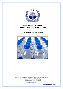 Quarterly Report Bottled Water Quality