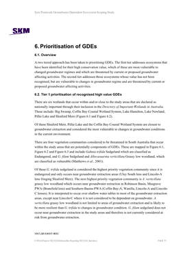 6. Prioritisation of Gdes