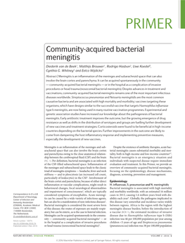 Community-Acquired Bacterial Meningitis