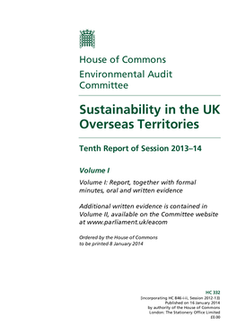 Sustainability in the UK Overseas Territories