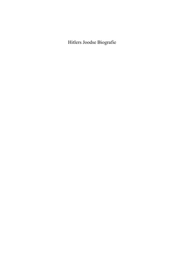 Hitlers Joodse Biografie