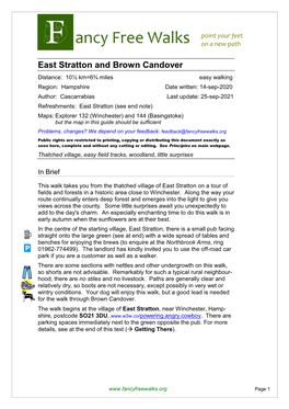 East Stratton & Brown Candover