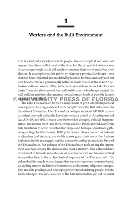 © UNIVERSITY PRESS of FLORIDA Several Ethnic and Political Groups, the Largest and Most Powerful of Which, Reportedly, Was the Colla