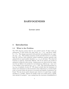 Baryogenesis