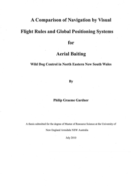 A Comparison of Navigation by Visual Flight Rules and Global Positioning Systems for Aerial Baiting