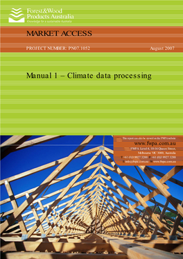 Manual 1 – Climate Data Processing